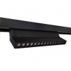Faretto proiettore lineare led 24W nero magnetico rettangolare per binario monofase 48V direzionabile luce calda naturale bianca