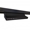 Faretto proiettore lineare led 24W nero magnetico rettangolare per binario 48V direzionabile luce calda naturale bianca