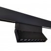 Faretto proiettore lineare led 10W nero magnetico rettangolare per binario monofase 48V direzionabile luce calda naturale bianca