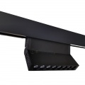 Faretto proiettore lineare led 10W nero magnetico rettangolare per binario 48V direzionabile luce calda naturale bianca