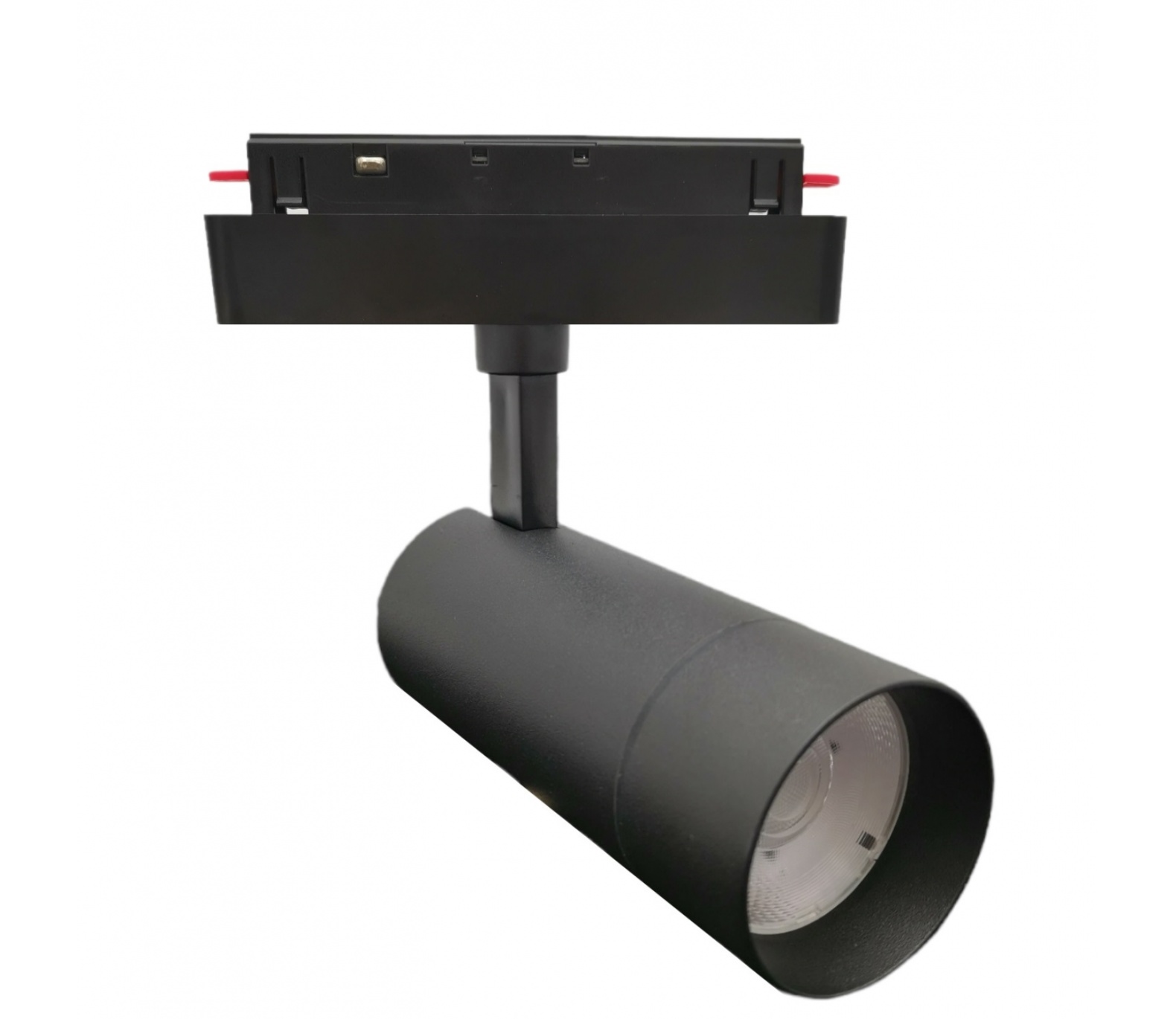 Faretto proiettore led 24W nero magnetico orientabile per binario monofase 48V direzionabile luce calda naturale bianca