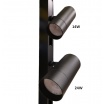 Faretto proiettore led 24W nero magnetico orientabile per binario monofase 48V direzionabile luce calda naturale bianca