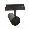 Faretto proiettore led 24W nero magnetico orientabile per binario monofase 48V direzionabile luce calda naturale bianca