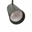 Faretto proiettore led 24W nero magnetico orientabile per binario monofase 48V direzionabile luce calda naturale bianca