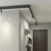 Faretto proiettore led 10W nero magnetico orientabile per binario monofase 48V direzionabile luce calda naturale bianca