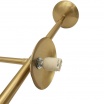 Lampadario a sospensione oro argento con 6 sfere bolle bianche in vetro attacco led G9