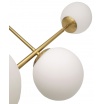 Lampadario a sospensione oro argento con 6 sfere bolle bianche in vetro attacco led G9
