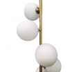 Lampadario sospeso verticale oro con sfere bolle bianche in vetro design moderno attacco G9 per camera soggiorno