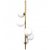 Lampadario sospeso verticale oro con sfere bolle bianche in vetro design moderno attacco G9 per camera soggiorno