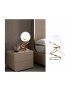 Lampada da tavolo attacco G9 comodino oro con sfera in vetro bianco design moderno lume dorato con cerchi