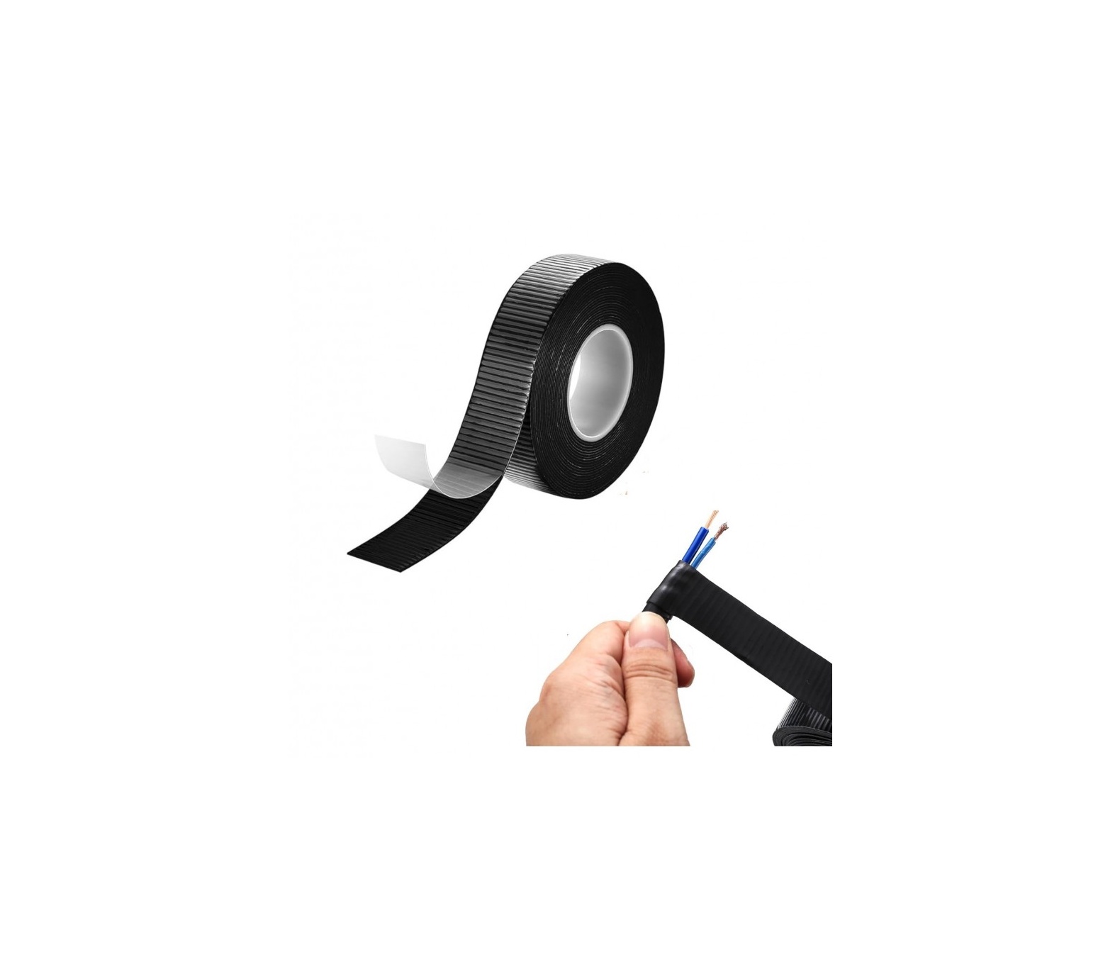 Nastro isolante autoagglomerante nero 9m x 19 mm in EPR per cavi fili elettrici