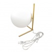 Lampada da tavolo scrivania ramo con sfera in vetro attacco E27 oro argento luce moderno minimal led