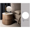 Lampada da tavolo scrivania ramo con sfera in vetro attacco E27 oro argento luce moderno minimal led