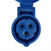 Adattatore da civile a industriale con spina schuko 2P + T 16A e presa CEE 6H 2P + T 230V 90°