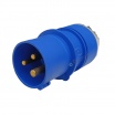 Adattatore da civile a industriale con spina CEE 2P + T 6h e presa schuko bipasso 10 16A IP40