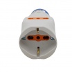Adattatore da civile a industriale triplo spina CEE 6H + 2P + T 1 presa schuko 2 prese bipasso P17 230V