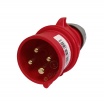 Spina industriale volante 400V CEE 6H 3P + T 16A IP44 per esterno impermeabile rosso