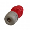 Spina industriale volante 400V CEE 6H 3P + T 16A IP44 per esterno impermeabile rosso