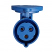 Presa industriale volante 230V CEE 6H 2P + T 32A IP44 per esterno impermeabile blu