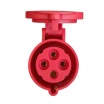 Presa industriale volante 400V CEE 6H 3P + T 32A IP44 per esterno impermeabile rosso