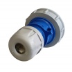 Spina industriale volante 230V CEE 6H 2P + T 16A IP67 per esterno impermeabile blu