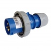 Spina industriale volante 230V CEE 6H 2P + T 16A IP67 per esterno impermeabile blu
