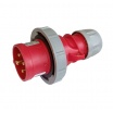 Spina industriale volante 400V CEE 6H 3P + T 16A IP67 per esterno impermeabile rosso