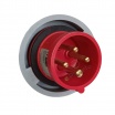 Spina industriale volante 400V CEE 6H 3P + T 16A IP67 per esterno impermeabile rosso