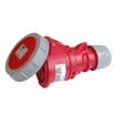 Presa industriale volante 400V CEE 6H 3P + T 16A IP67 per esterno impermeabile rosso