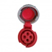 Presa industriale volante 400V CEE 6H 3P + T 16A IP67 per esterno impermeabile rosso