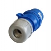 Spina industriale volante 230V CEE 6H 2P + T 32A IP44 per esterno impermeabile blu