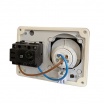 Presa CEE industriale interbloccato 2P + T 16A 230V 6H IP44 con interruttore AC 23A 10KA da incasso impermeabile blu