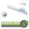 Barra led T5 6w 45cm sottopensile 220V lampada cucina con interruttore collegabile in serie luce naturale calda