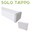 2 mt Canalina per cavi elettrica 80x60 mm in plastica passacavi bianco coprifili a parete con copertura