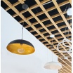 Lampadario a sospensione industriale a campana 45cm in metallo con attacco E27 vintage per salotto cucina bianco nero