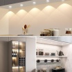 Faretto led luce cappa cucina 3W 220V da incasso argento alluminio slim per mobili