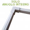 2 mt Canalina per cavi elettrica 25x16 mm in plastica passacavi bianco coprifili a parete con copertura