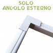 2 mt Canalina per cavi elettrica 25x16 mm in plastica passacavi bianco coprifili a parete con copertura