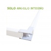 2 mt Canalina per cavi elettrica 100x60 mm in plastica passacavi bianco coprifili a parete con copertura