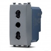 Frutti elettrici compatibili con supporti Vimar Arké grigio scuro interruttore presa pulsante schuko deviatore