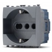 Frutti elettrici compatibili con supporti Vimar Arké grigio scuro interruttore presa pulsante schuko deviatore
