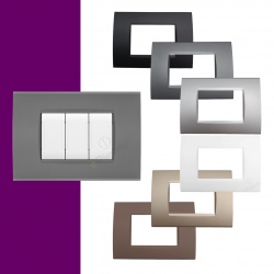 Placche compatibili con Bticino LIVING LIGHT placca 3 4 7 moduli vari colori per supporti LN4703 e N4703