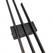 Applique led 23W nero 3 stecche bastoni lineare design moderno luce naturale calda a parete