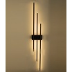 Applique led 23W nero 3 stecche bastoni lineare design moderno luce naturale calda a parete