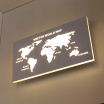 Applique da parete led 13W mappa mondo geografica rettangolare bianco design moderno luce bianca naturale calda