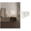Applique da parete led 13W mappa mondo geografica rettangolare bianco design moderno luce bianca naturale calda