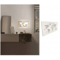 Applique da parete led 13W mappa mondo geografica rettangolare bianco design moderno luce bianca naturale calda