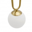 Lampadario applique a sospensione oro con sfera in vetro attacco G9 da comodino lampada per camera da letto