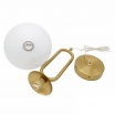 Lampadario applique a sospensione oro con sfera in vetro attacco G9 da comodino lampada per camera da letto