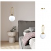 Lampadario applique a sospensione oro con sfera in vetro attacco G9 da comodino lampada per camera da letto